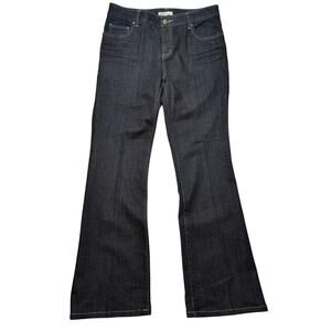CAbi Flare Jeans Womens 10 Dark Wash Mid Rise 32x32 Bootcut Flare Leg
